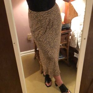 Cheetah midi skirt